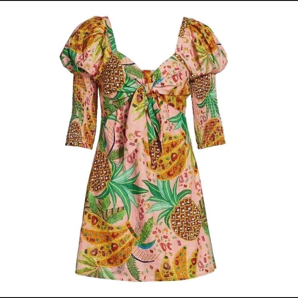 Farm Rio Mixed Fruits Mini Dress - Picture 4 of 15